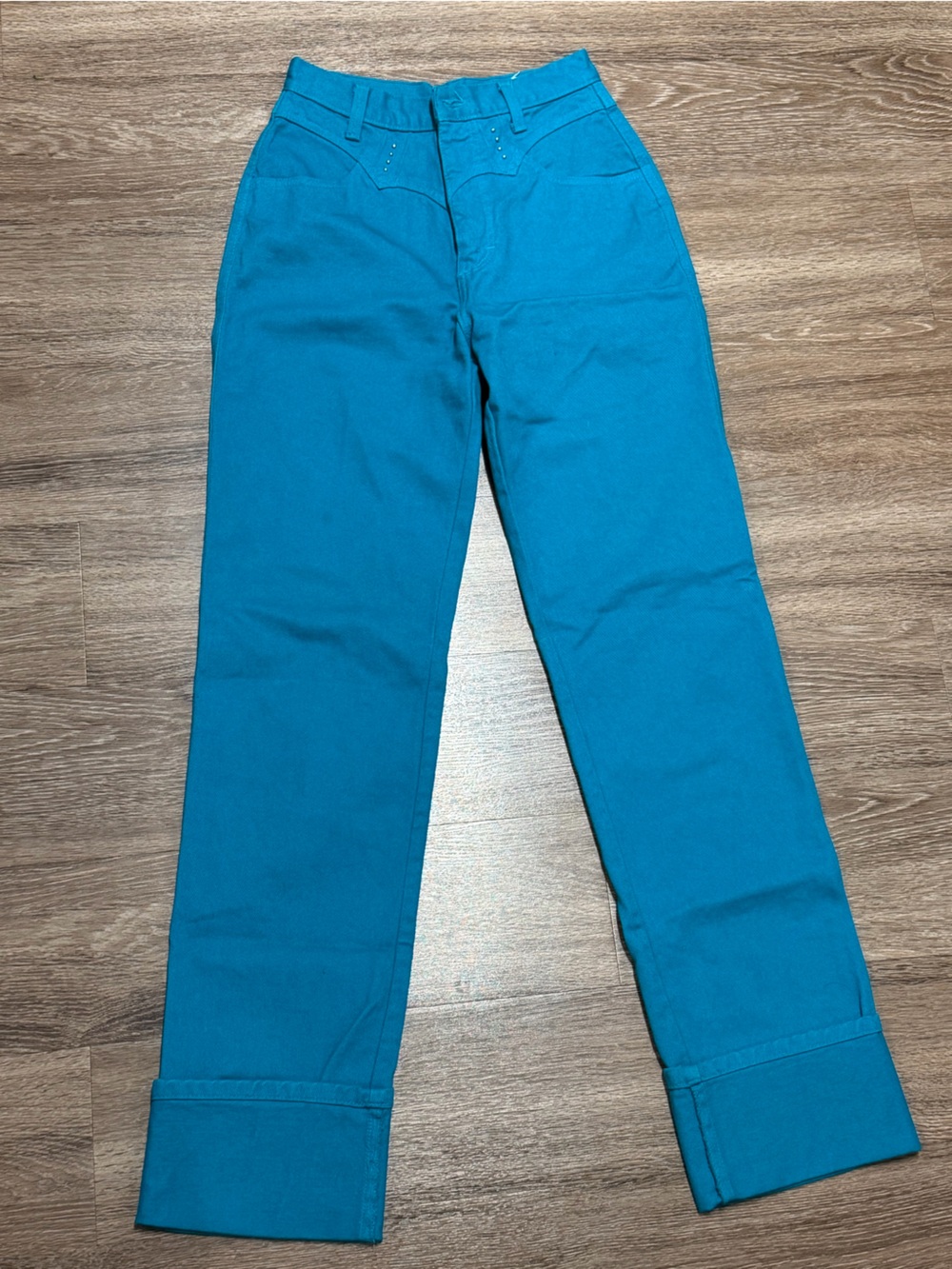 Teal Roper Jeans